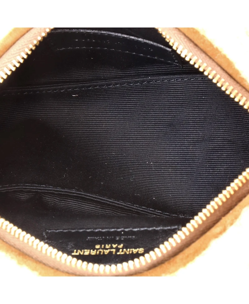 Pre-Owned Saint Laurent Mini Sade Tube Bag Quilted Shearling