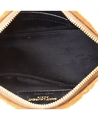 Pre-Owned Saint Laurent Mini Sade Tube Bag Quilted Shearling