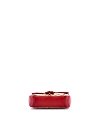 Pre-Owned Gucci Mini Gg Marmont Flap Bag Diagonal Quilted Gg Canvas with Leather