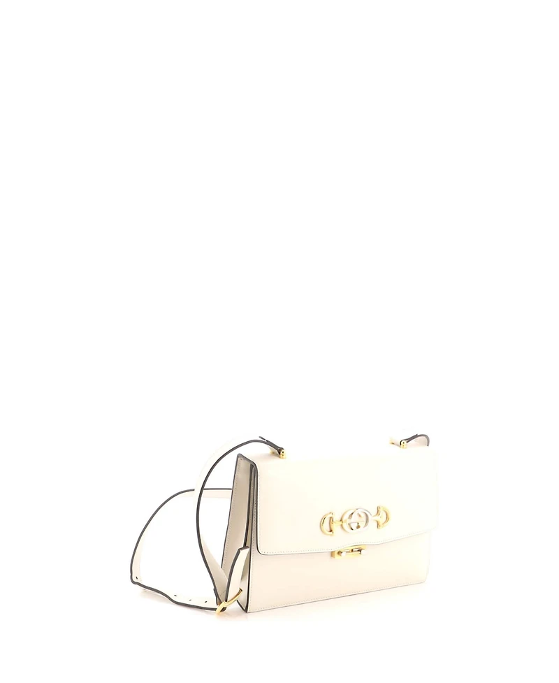 Pre-Owned Gucci Small Zumi Flap Shoulder Bag Leather