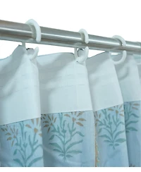 Fabdivine Handmade Noor Floral Block Print Linen Curtain