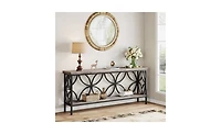 Slickblue 70.9" Industrial Console Table with 2 Tiers for Sofa