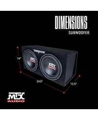 Mtx TNE212DV Terminator Dual 12-Inch 2000W Max Vented Subwoofer Enclosure