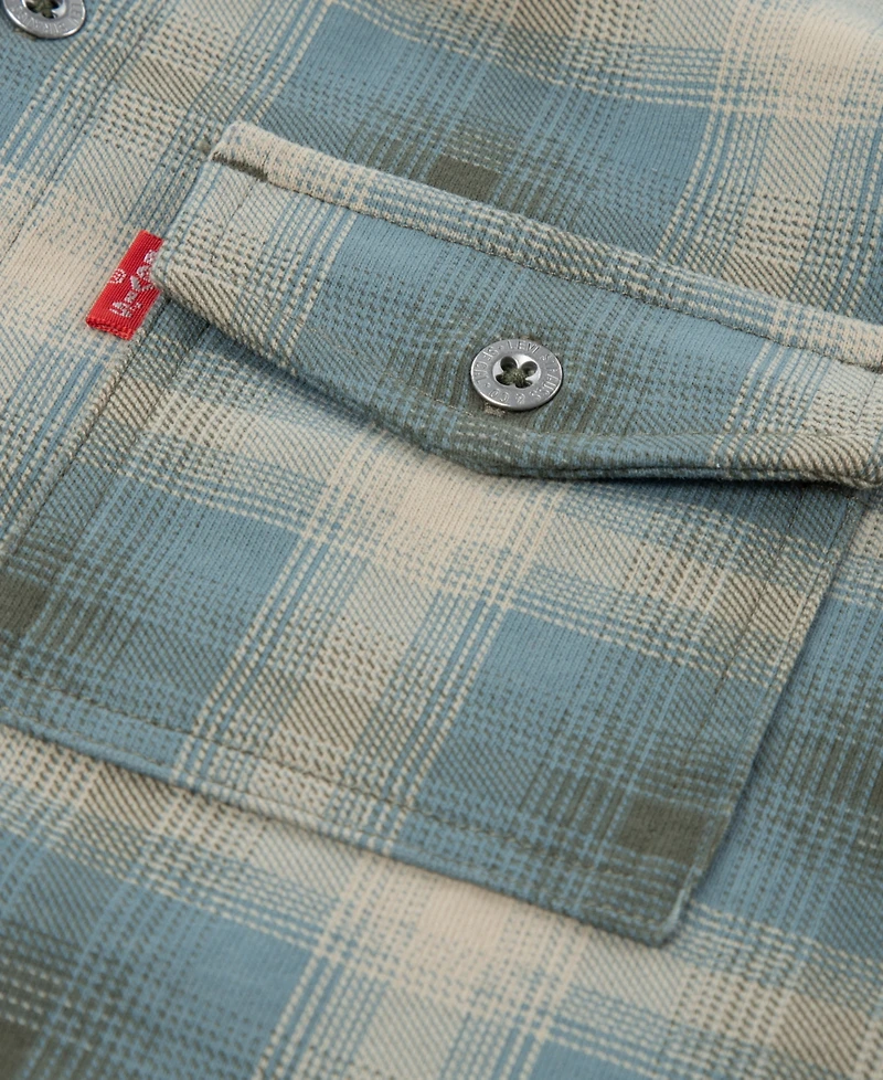 Levi's Boys' 4-7 Plaid Shirt and Joggers, 2-Piece Set