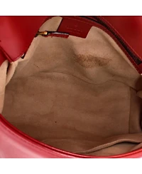 Pre-Owned Gucci Small Gg Marmont Top Handle Flap Bag Matelasse Leather
