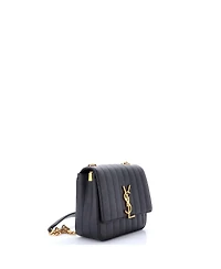 Pre-Owned Saint Laurent Medium Vicky Crossbody Bag Vertical Quilted Grainy Leather