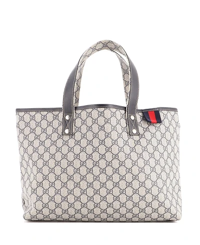 Pre-Owned Gucci Medium Web Loop Tote Gg Coated Canvas