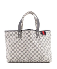 Pre-Owned Gucci Medium Web Loop Tote Gg Coated Canvas