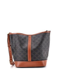 Pre-Owned Celine Medium Bucket Bag Triomphe Coated Canvas