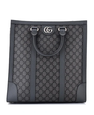 Pre-Owned Gucci Tall Ophidia Convertible Open Tote Gg Coated Canvas