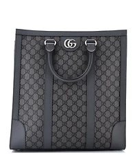 Pre-Owned Gucci Tall Ophidia Convertible Open Tote Gg Coated Canvas