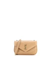 Pre-Owned Saint Laurent Mini Loulou Nm Shoulder Bag Matelasse Chevron Leather