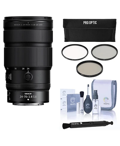 Nikon Nikkor Z 24-70mm f/2.8 S Ii Lens, Bundle with 77mm Filter Kit, Lens Cleaner, Cleaning Kit