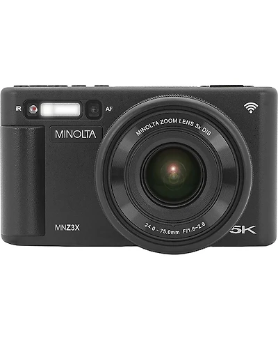 Minolta MNZ3X 72MP 5K Ultra Hd 24-75mm Optical Zoom Digital Camera