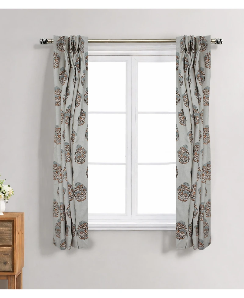 Fabdivine Mohini Handmade Linen Pleated Curtains