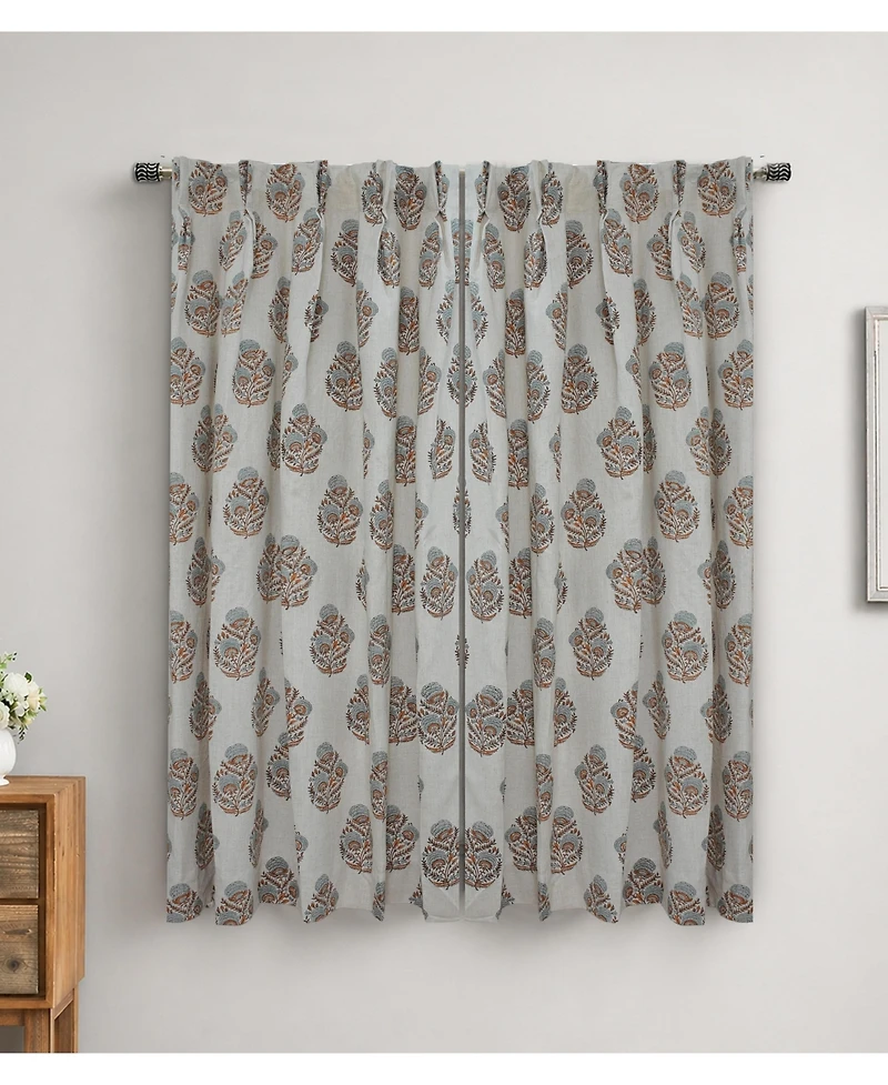 Fabdivine Mohini Handmade Linen Pleated Curtains