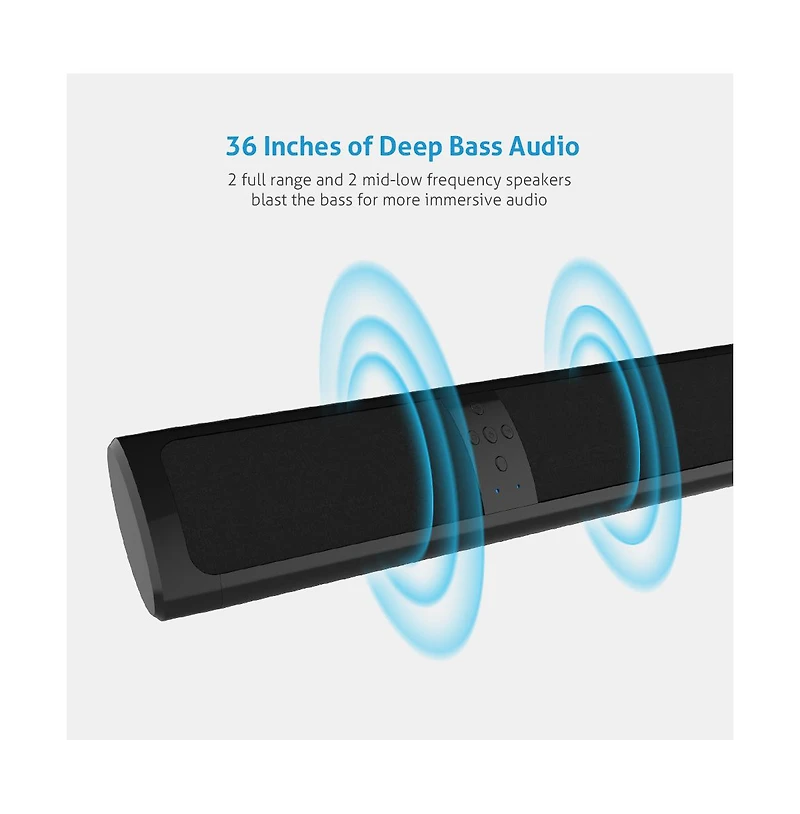 Cowin 4-Channel 30W 360-Degree Surround Sound Bluetooth Soundbar
