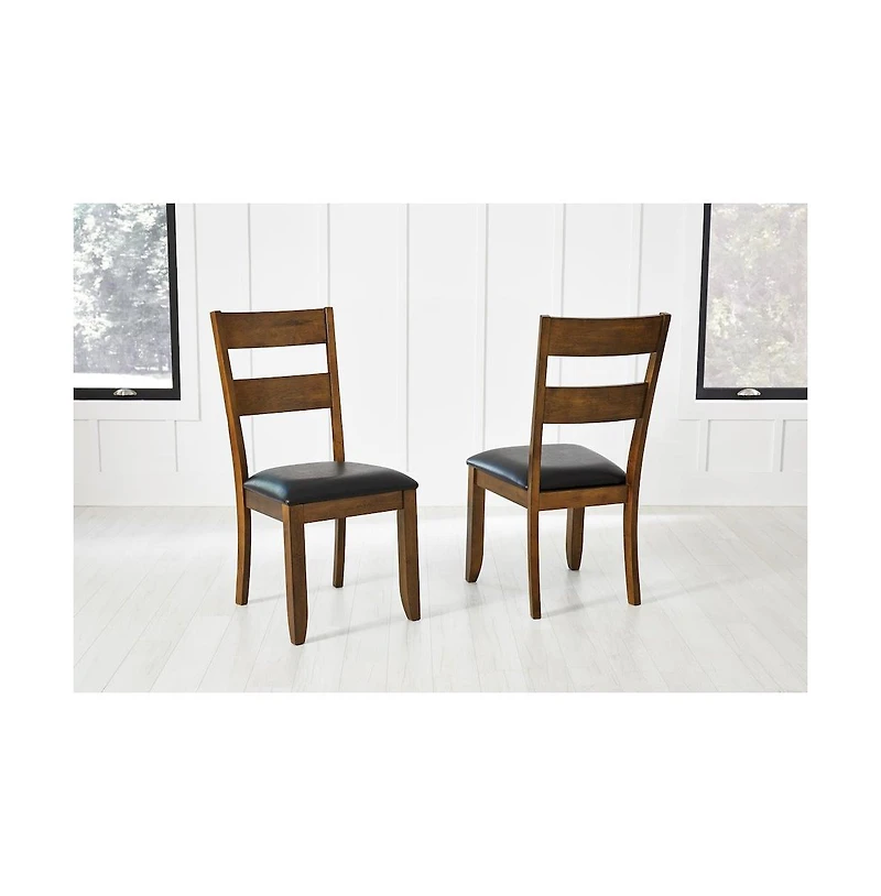 A-America Mariposa Ladderback Side Chair, with Upholstered Seat (2 pack)