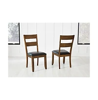 A-America Mariposa Ladderback Side Chair, with Upholstered Seat (2 pack)
