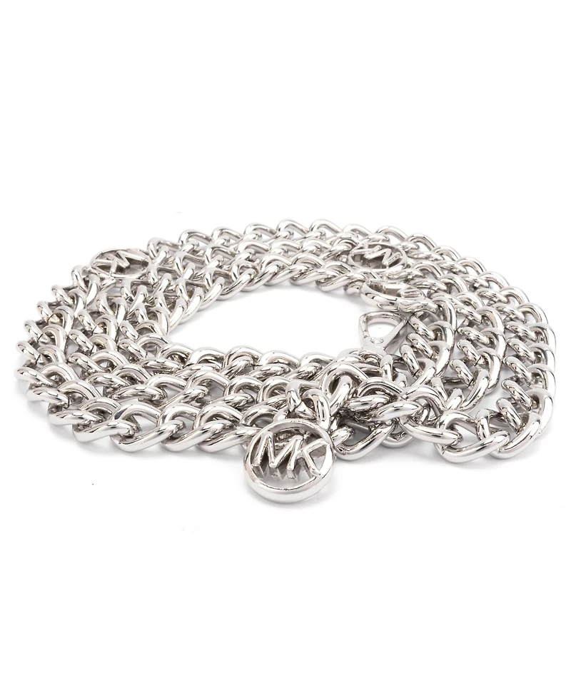 Michael Kors Women's Mk Logo Metal Chain Belt