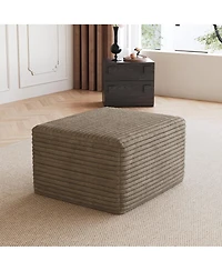 Streamdale Furniture Sofa ottoman ,No Assembly Required,Camel(Plush Corduroy Fabric)