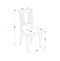 East West Furniture 5 Piece Dinette Sets Includes 1 Drop Leaves Wooden Dining Table and 4 Mahogany Mid Century Modern Dining Chairs