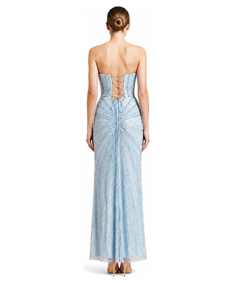 Lara Plus Size Strapless Sweetheart Beaded Gown