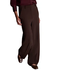 Kenneth Cole Women's Barrel Leg High-Waist Wide-Leg Polyester-Blend Pants