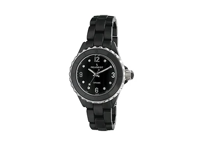 Peugeot Women's 36mm Genuine Ceramic Watch with Sport Bezel