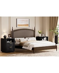 Flynama 2-Pack Nightstands with Charging Station