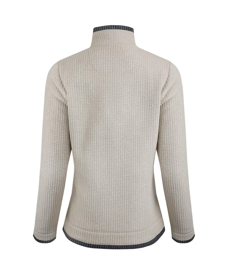 Weird Fish Women's Beye 1/4 Zip Grid Fleece
