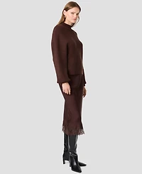 French Connection Women's Babysoft Rib Mock Neck Relaxed-Fit Long-Sleeve Pullover