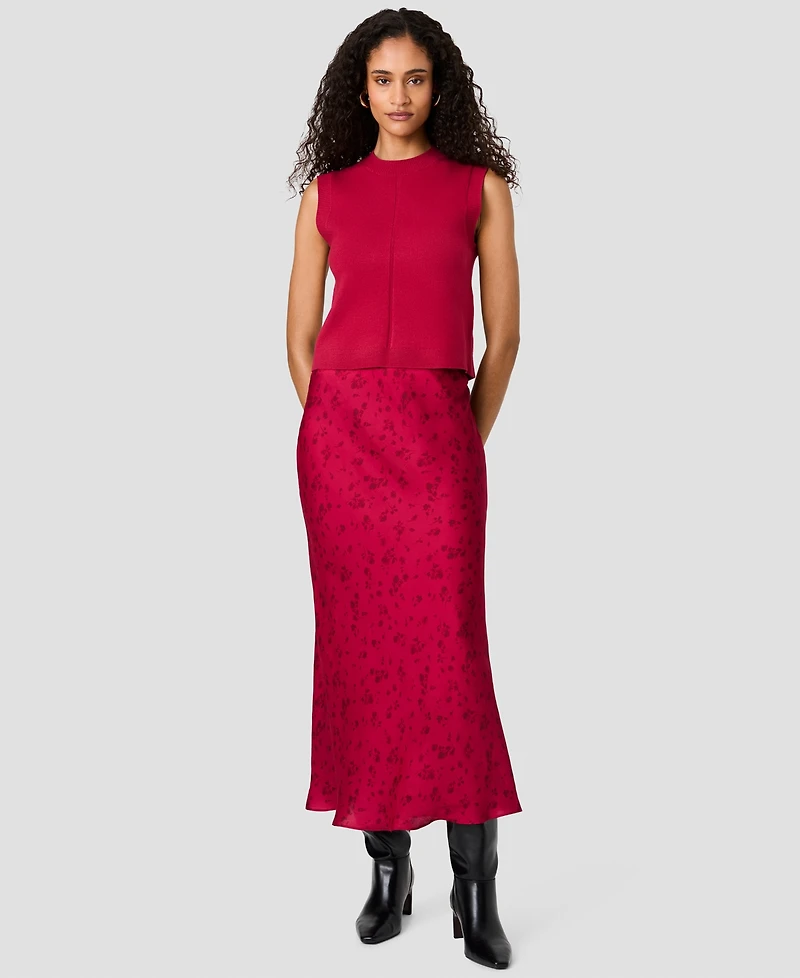French Connection Women's Oona Floral-Print Satin Maxi Skirt