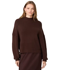French Connection Women's Babysoft Rib Mock Neck Relaxed-Fit Long-Sleeve Pullover