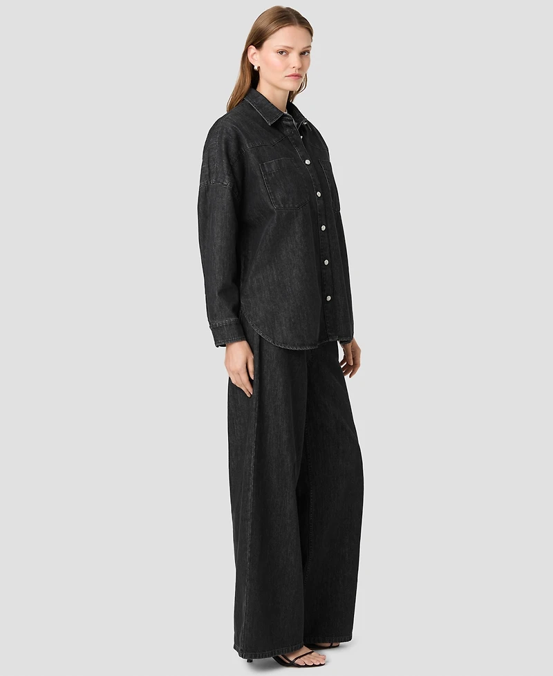 French Connection Women's Elton Denim Button-Down Long-Sleeve Shirt