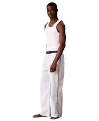Calvin Klein Men's Cotton Poplin Script Regular-Fit Pajama Pants