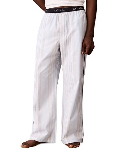 Calvin Klein Men's Cotton Poplin Script Regular-Fit Pajama Pants