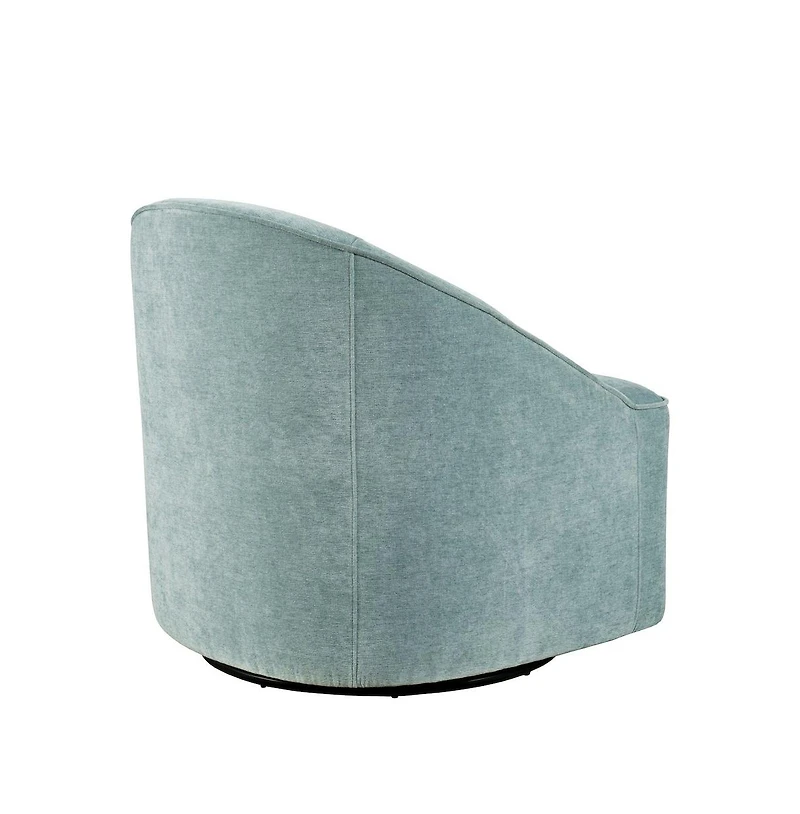Jofran Lulu Mid-Century Modern Upholstered Casual Swivel Accent Chair