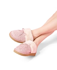 Minnetonka Women's Flurry Scuff Sparkle Knit Slippers