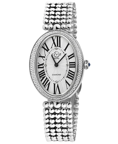 GV2 by Gevril Women's Piazza Navona Swiss Quartz Silver Stainless Steel Bracelet Diamond Watch