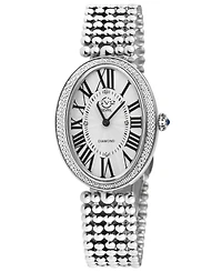 GV2 by Gevril Women's Piazza Navona Swiss Quartz Silver Stainless Steel Bracelet Diamond Watch