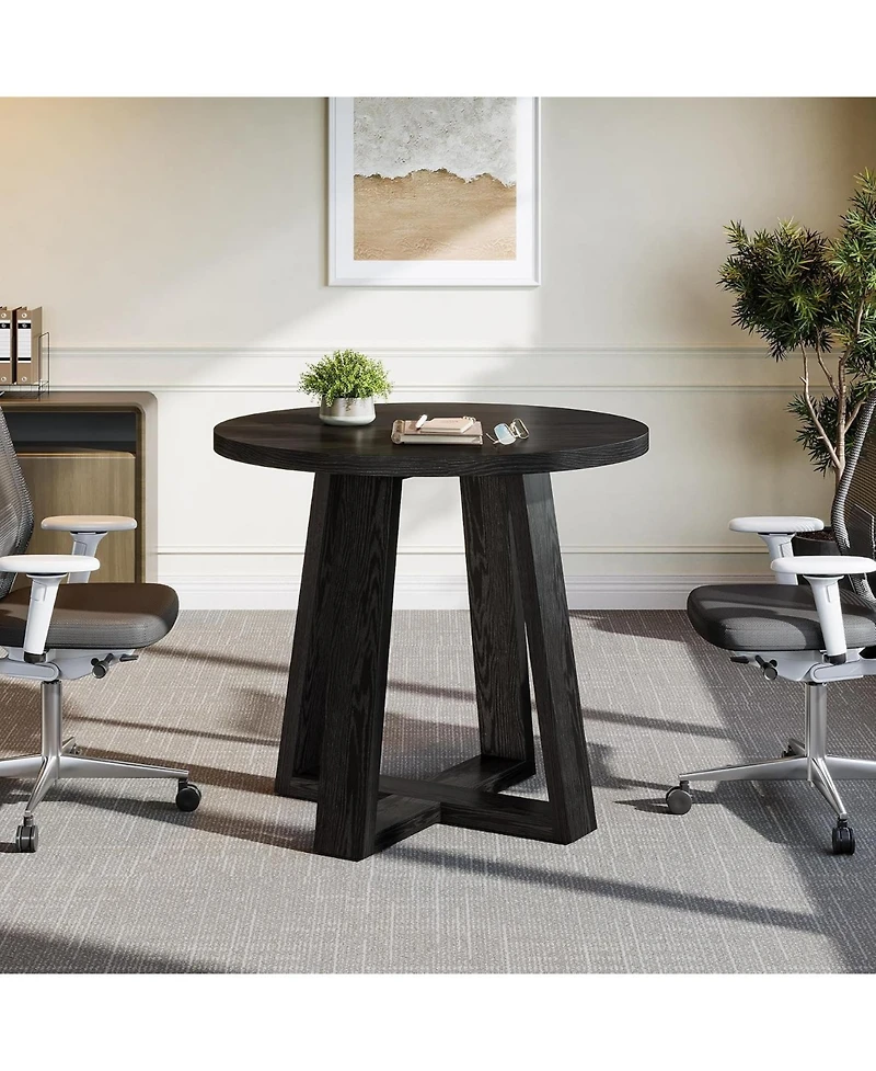 Tribesigns 31.5" Round Conference Table for 2-4