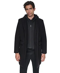 Dkny Men's Topcoat with Hood Jacket