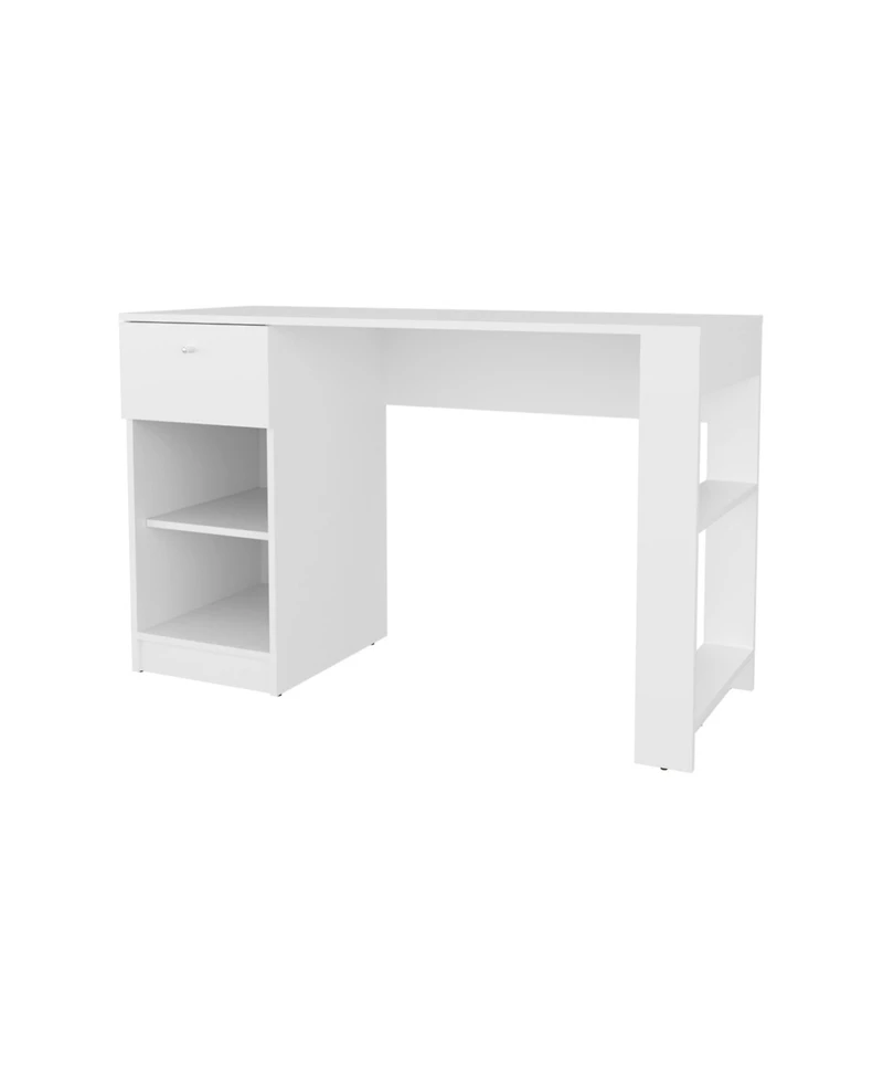 Fm Furniture Sun City Computer Desk with a Drawer and Open Storage