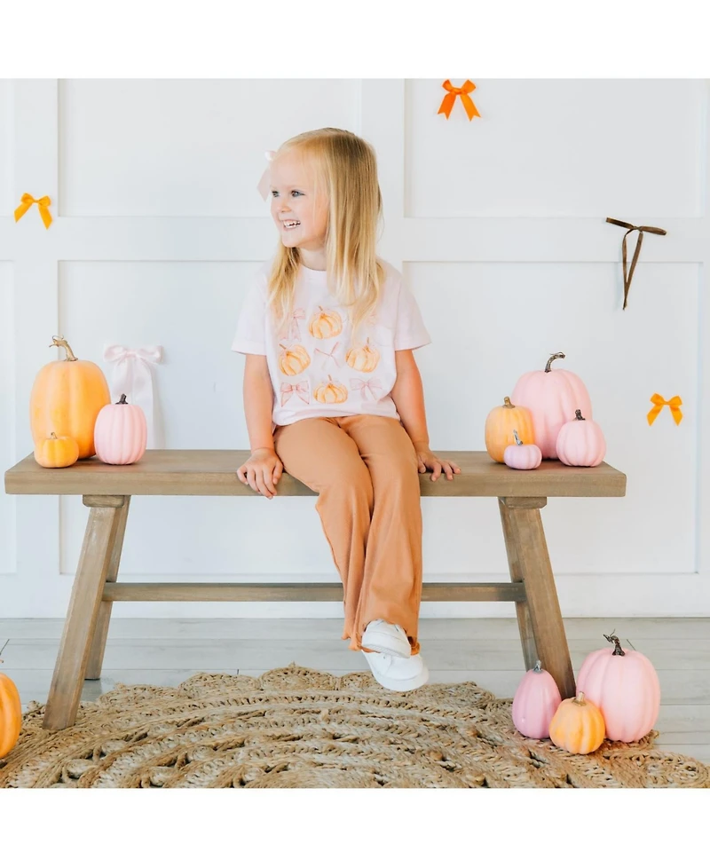 Sweet Wink Toddler Girls Coquette Pumpkin Short Sleeve T-Shirt