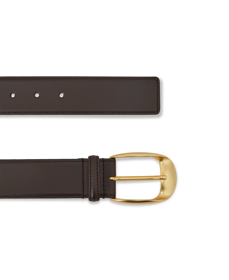 Reiss Women's Leather Rounded Buckle Belt