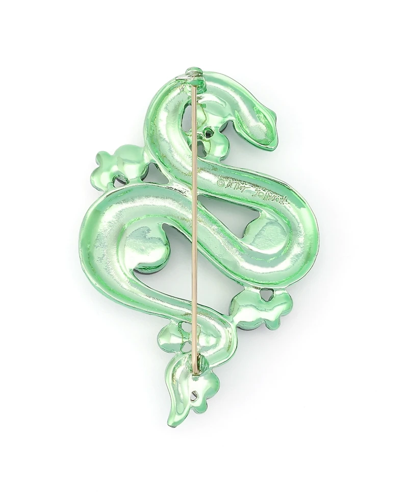 Betsey Johnson Faux-Stone Pave Snake Brooch