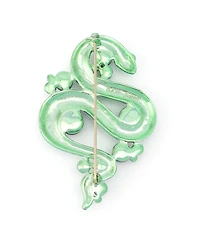 Betsey Johnson Faux-Stone Pave Snake Brooch