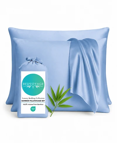 BedVoyage Luxury Viscose from Bamboo Pillowcase Pair, Standard