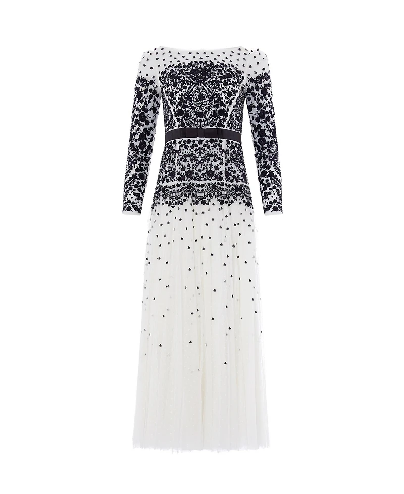 Needle & Thread Women's Gilded Long Sleeve Maxi Lace Gown